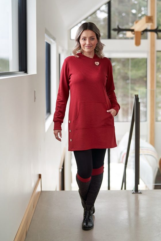 Red alpine tunic