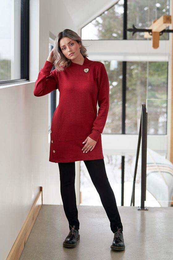 Red alpine tunic