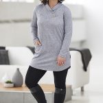 Light gray mesh tunic