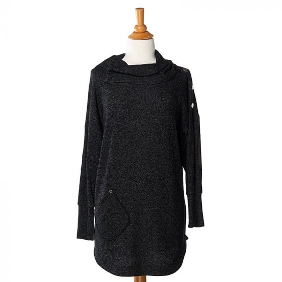 Coal cocooning tunic