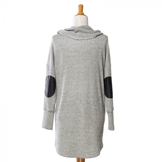 Light gray cocooning tunic