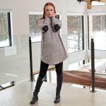 Light gray cocooning tunic