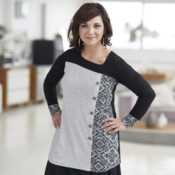 Black and white mandalas Copernic tunic