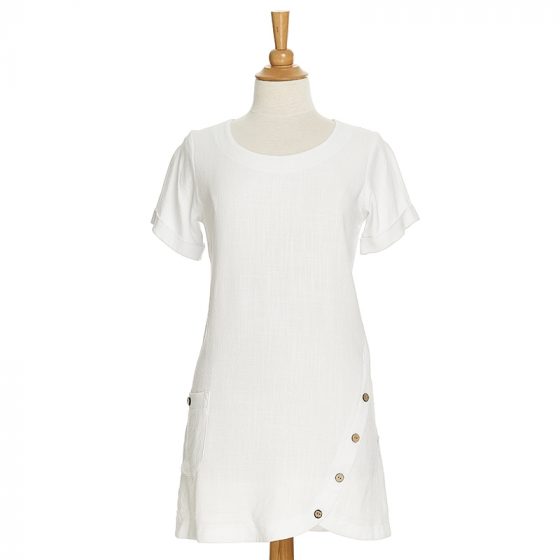 White Iris tunic