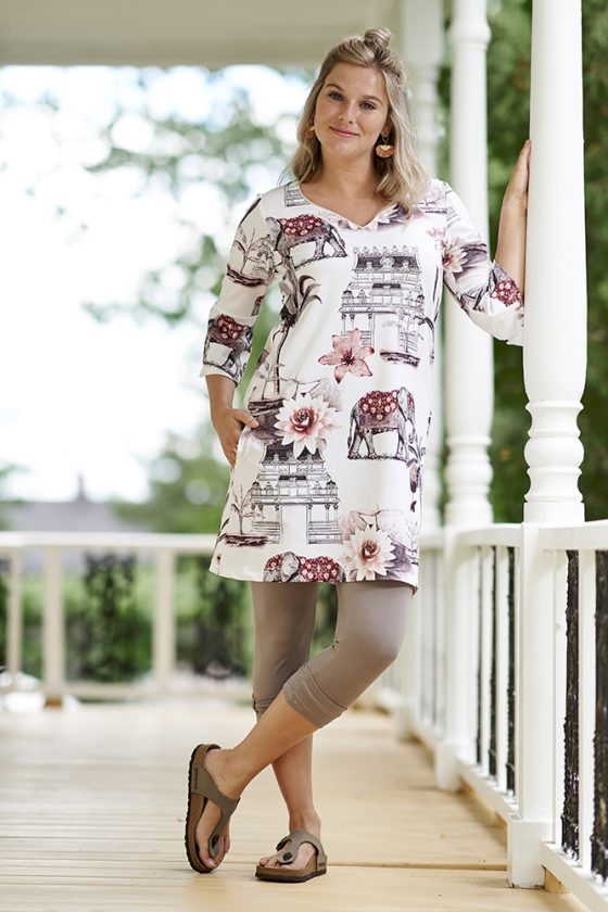 Elephants Magnolia tunic