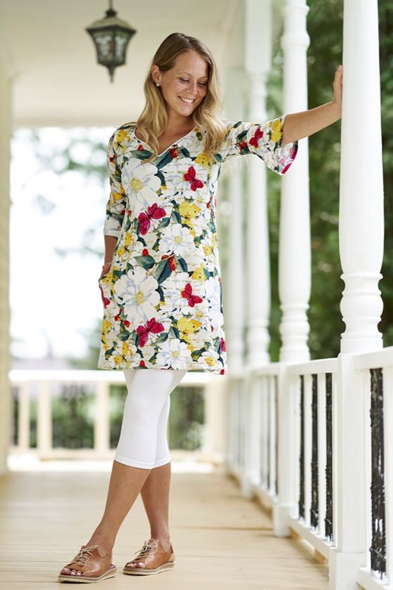 Butterflies Magnolia tunic