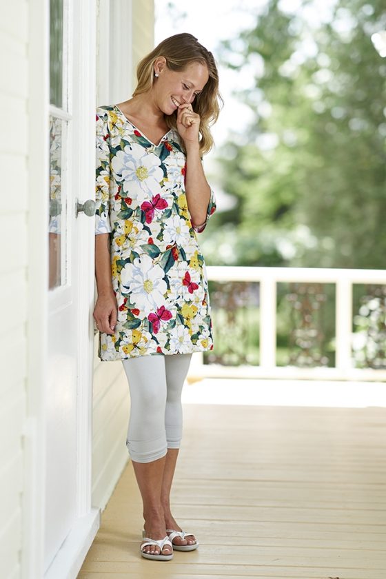 Butterflies Magnolia tunic