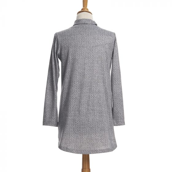 Light gray mesh tunic