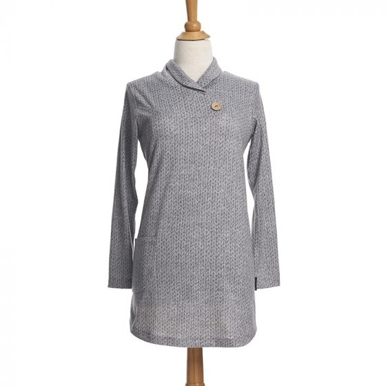 Light gray mesh tunic