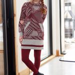 Burgundy ''nordique'' tunic