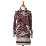 Burgundy ''nordique'' tunic