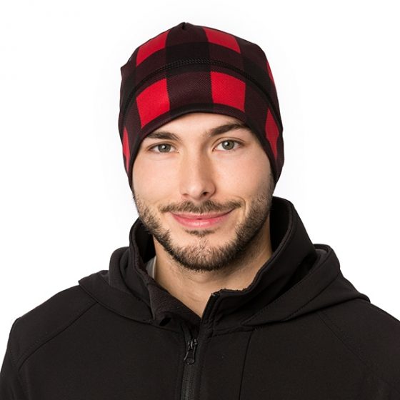 Dark red/black Helsinki checkered hat