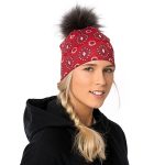 Tuque Ophélie à pompon en fourrure recyclée