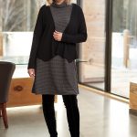 Robe aurore gaufré gris & noir