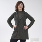 Veste atmosphère chevrons olive