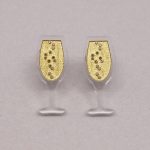 Boucle d'oreilles champagne coupes