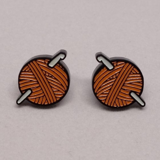 Boucles d'oreilles crochet orange