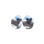 Boucles d'oreilles Bloom à porter de 2 façons bleu et argent