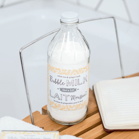 Lait de bain moussant Thé blanc et gingembre