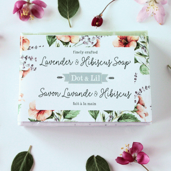 Lavender and hibiscus bar soap