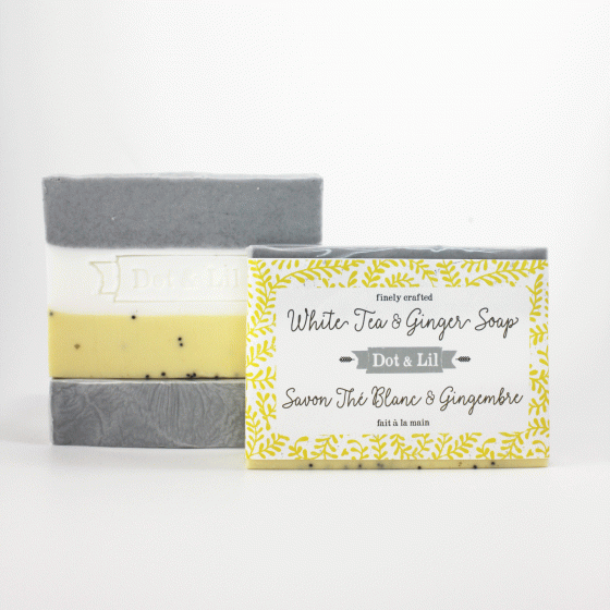 White tea and ginger bar soap