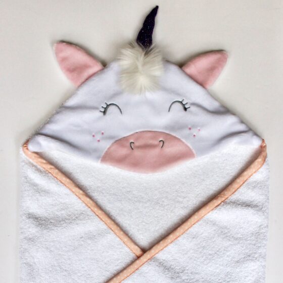 Serviette de bain 0 à 1 ans Licorne