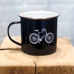 Tasse en émail imprimée au Canada Vélo