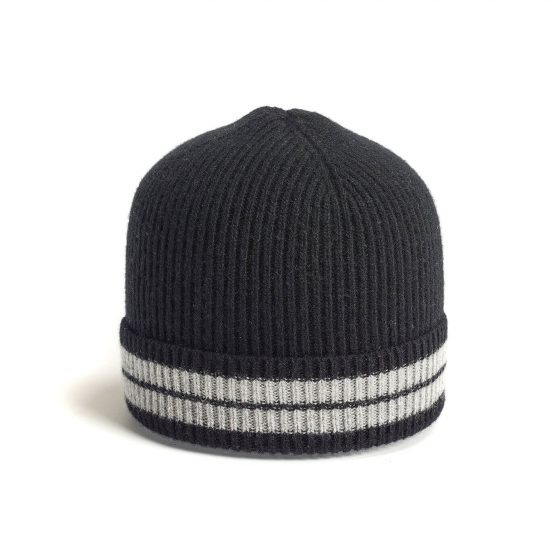 Navy blue and black Helsinki checkered hat