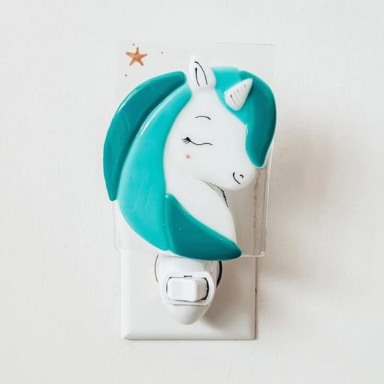 Veilleuse Licorne Adèle turquoise