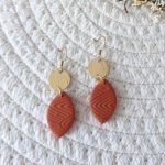 Boucles d'oreilles magnifiques orange