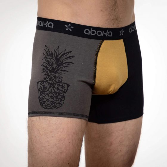 Boxer Bob ananas Charbon et noir