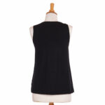 Black ''colombe'' tank top