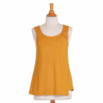 Yellow ''colombe'' tank top