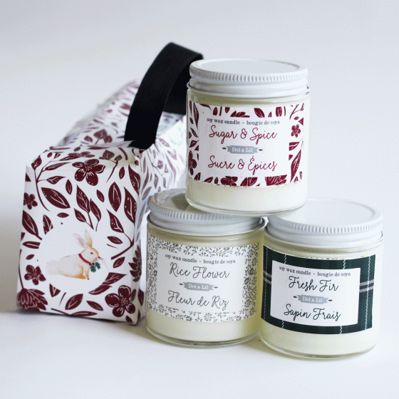 Coffret trio bougies des fêtes