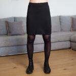 Black ''cigogne'' skirt