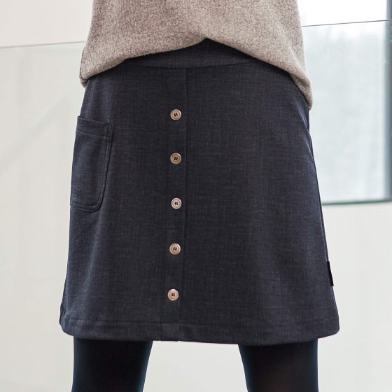 Blue denim ''harfang'' skirt