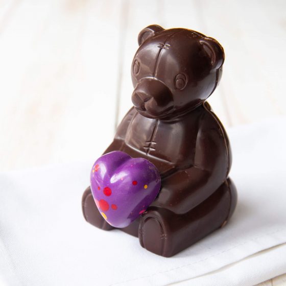 Ourson d'amour Chocolat noir noisette framboise