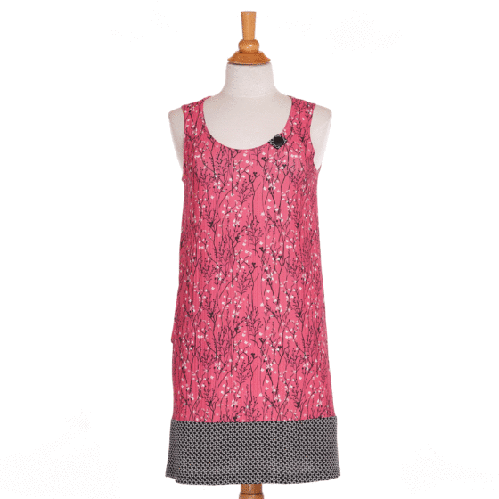 Coral pink ''paruline'' dress