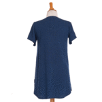 Peacock blue ''gélinotte'' tunic