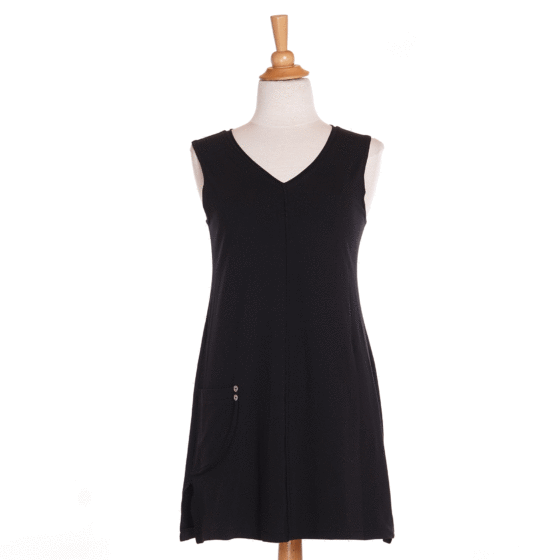 Black ''pélican'' tunic