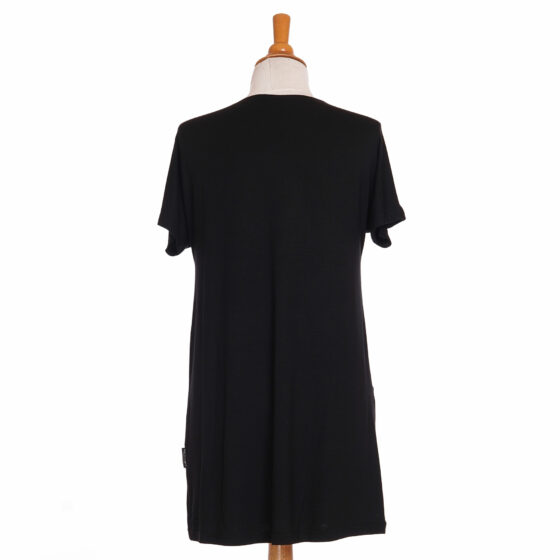 Black ''quiscale'' tunic