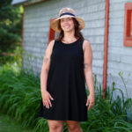 Black ''flamant'' dress