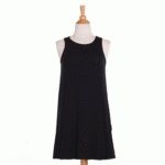 Black ''flamant'' dress