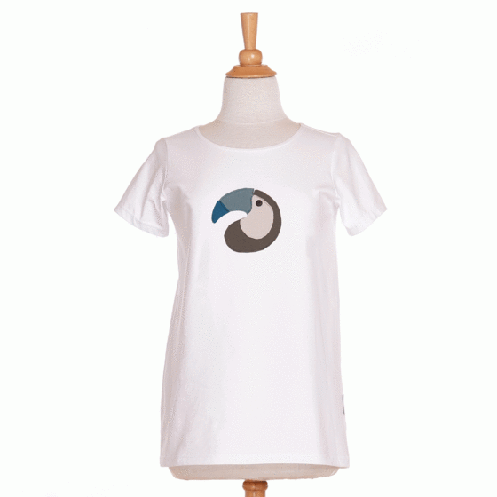 White ''chouette'' tunic-T-shirt