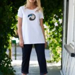 White ''chouette'' tunic-T-shirt