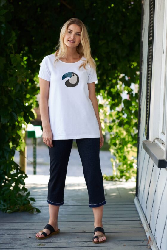 White ''chouette'' tunic-T-shirt