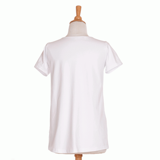 White ''chouette'' tunic-T-shirt