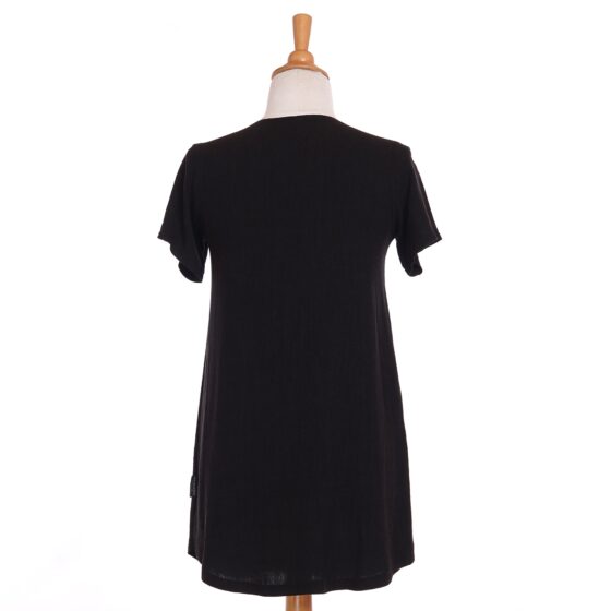 Black ''gélinotte'' tunic