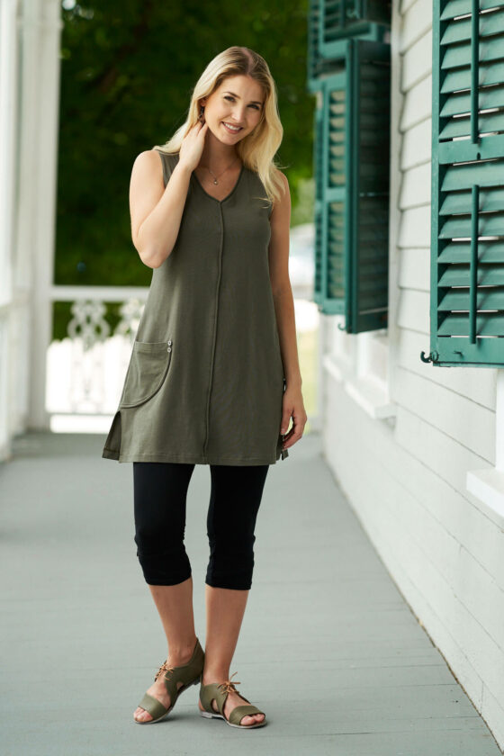 Khaki ''pélican'' tunic