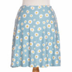 Turquoise daisies ''fauvette'' skirt